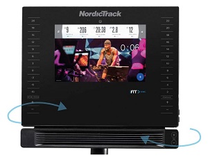 Touchscreen des NordicTrack S10i Indoor-Bikes